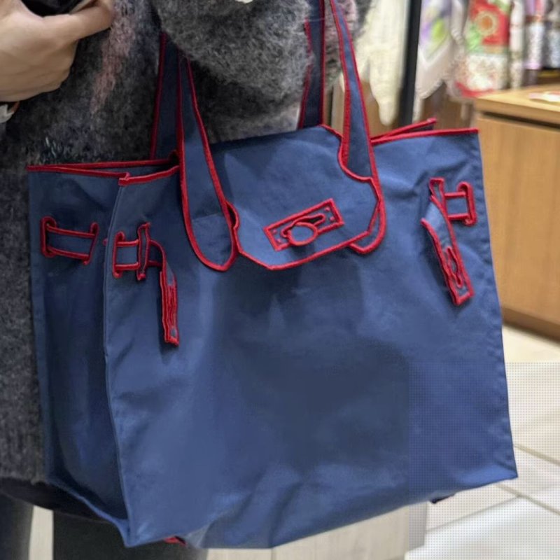 画像5: New Classic Classical Nylon Eco Bag BK tote bag Messenger bag ユニセックス ナイロン エコ キャンバストートバック (5)