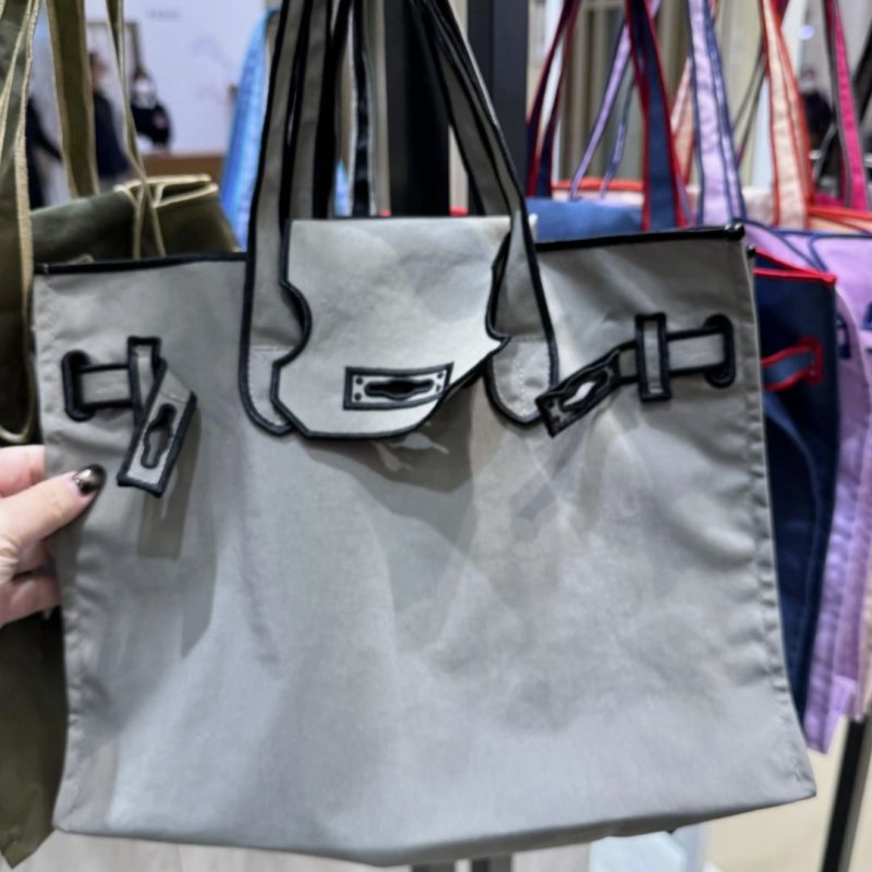 画像4: New Classic Classical Nylon Eco Bag BK tote bag Messenger bag ユニセックス ナイロン エコ キャンバストートバック (4)