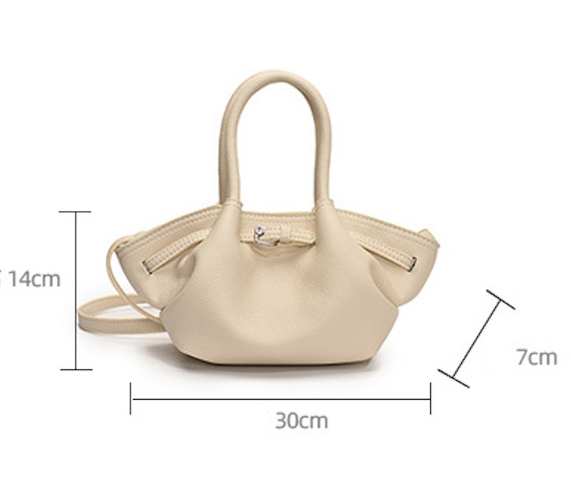 画像10: Fan-shaped leather belt underarm tote shoulder crossbody bag 扇型レザーベルトアンダーアームトートショルダークロスボディバッグ (10)