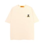 画像1: unisex Mickey Mouse one-point embroidery Short Sleeve T-Shirt  　　ミッキーマウス ワンポイント 刺繍 半袖ラウンドネック Tシャツ ユニセックス 男女兼用 (1)