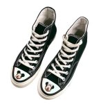 画像1: Women's Mickey & Minnie canvas low-top and high-top lace-up sneakers　 ミッキー＆ミニーキャンバスローカート＆ハイカット レースアップレースアップスニーカー (1)
