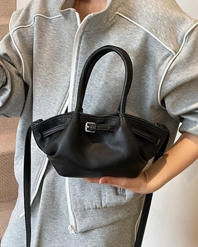 画像8: Fan-shaped leather belt underarm tote shoulder crossbody bag 扇型レザーベルトアンダーアームトートショルダークロスボディバッグ (8)