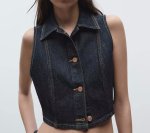 画像3: Selvedge Non-Wash Denim Vest　スリーブレスデニムノンウォッシュベスト (3)