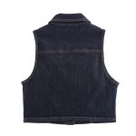 画像2: Selvedge Non-Wash Denim Vest　スリーブレスデニムノンウォッシュベスト (2)