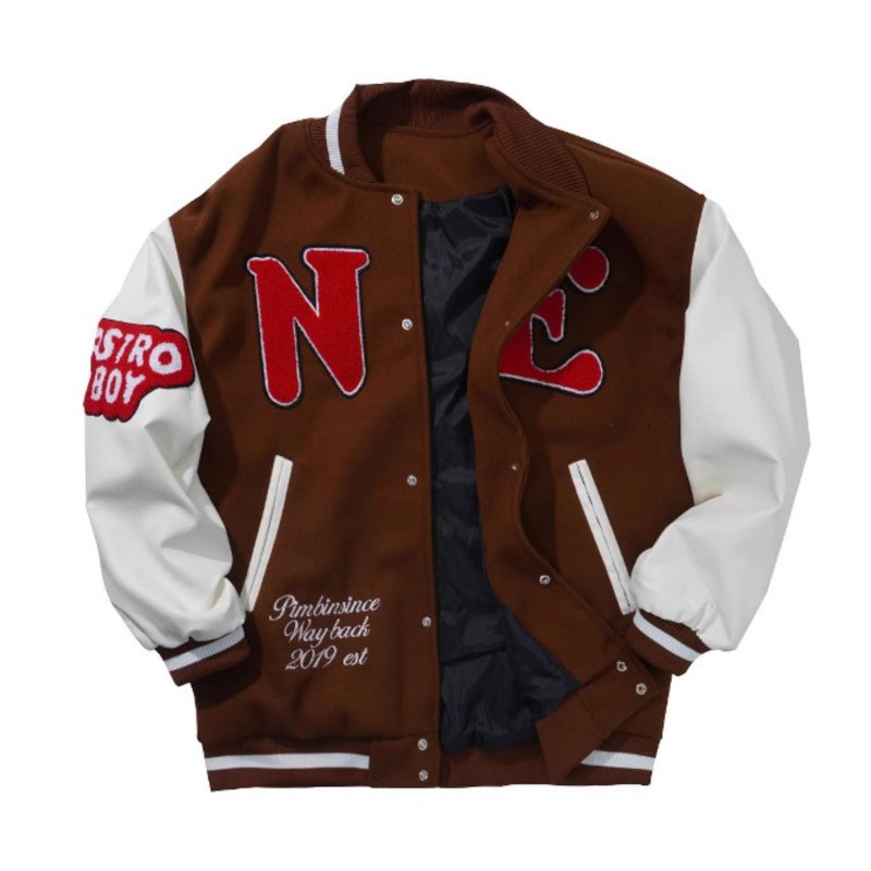 画像4: 25 Unisex Astro Boy Stadium Jacket Front and Back Design  ユニセックス 男女兼用  アストロボーイ アトム スタジャン スタジアムジャンパー ジャケット バック 刺繍 デザイン (4)