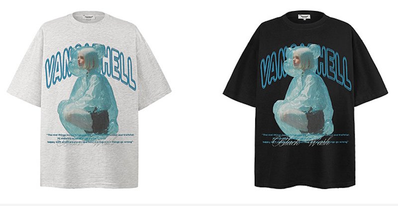 画像6: unisex High Street Beautiful Girl Photo Print Short Sleeve T-Shirt  　　ハイストリート美少女フォトプリント 半袖ラウンドネック Tシャツ ユニセックス 男女兼用 (6)