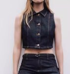 画像6: Selvedge Non-Wash Denim Vest　スリーブレスデニムノンウォッシュベスト (6)