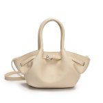 画像1: Fan-shaped leather belt underarm tote shoulder crossbody bag 扇型レザーベルトアンダーアームトートショルダークロスボディバッグ (1)