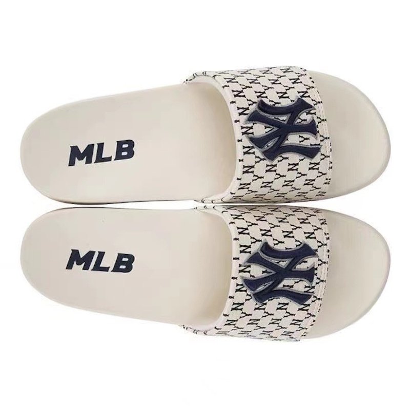 画像3: Unisex MLB NY monogram logo sandals slippers  ユニセックス 男女兼用 MLB NY エムエルビー ニューヨークヤンキース フリップ フロップサンダル シャワーサンダル ビーチサンダル　 (3)
