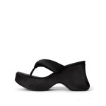 画像4: Thick-soled platform thong leather sandal slippers　厚底プラットフォームトングレザーサンダルスリッパ (4)