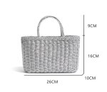 画像4: Incense Woven Silver Tote Basket Bag　 インセンス織りシルバートートバスケットかご籠バッグ (4)