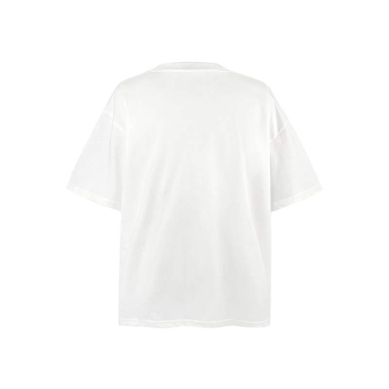 画像4: unisex Skull Statue of Liberty Print Short Sleeve T-Shirt  　　スカル自由の女神プリント 半袖ラウンドネック Tシャツ ユニセックス 男女兼用 (4)