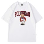 画像1: unisex POLO BEAR print Short Sleeve T-Shirt 　POLO BEAR printポロベアプリント 半袖ラウンドネック Tシャツ ユニセックス 男女兼用 (1)