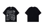 画像5: unisex Hip Hop Graffiti Puppy Print Short Sleeve T-Shirt  　ヒップホップグラフィティパピー子犬　プリント 半袖ラウンドネック Tシャツ ユニセックス 男女兼用 (5)