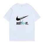 画像2: unisex JUST RICK IT letter logo & Rick Short Sleeve T-Shirt 　JUST RICK ITレターロゴ＆リック 半袖ラウンドネック Tシャツ ユニセックス 男女兼用 (2)