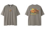 画像1: unisex  mounted embroidery Short Sleeve T-Shirt  　マウンテン 山刺繍 半袖ラウンドネック Tシャツ ユニセックス 男女兼用 (1)