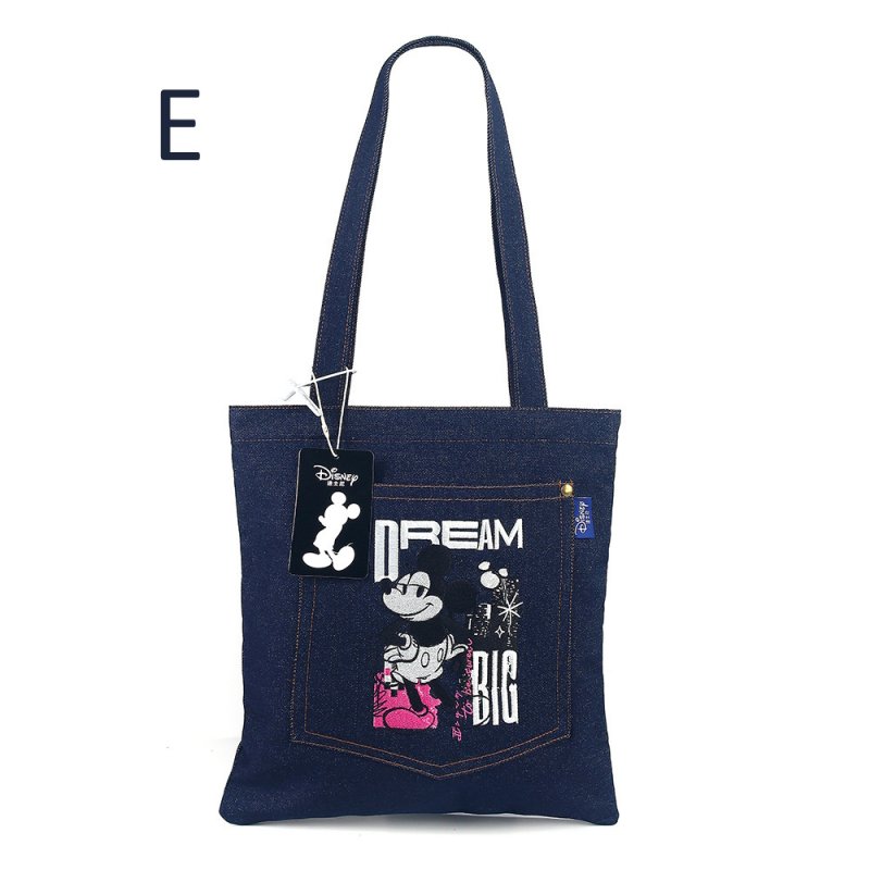 画像5: Mickey Mouse embroidered denim shoulder tote bag 　ミッキーマウス刺繍デニムショルダートートバッグ (5)