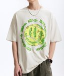 画像5: unisex Circle logo & plant smile Short Sleeve T-Shirt サークルロゴ＆プランツ植物スマイル 半袖ラウンドネック Tシャツ ユニセックス 男女兼用 (5)