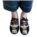 画像6: Women's Round Head Mary Jane Lace Up Ballet Shoes Sneakers Pumps Shoes　 メリージェーンフレンチレースアップレザーバレースニーカーバレリーナシューズ (6)