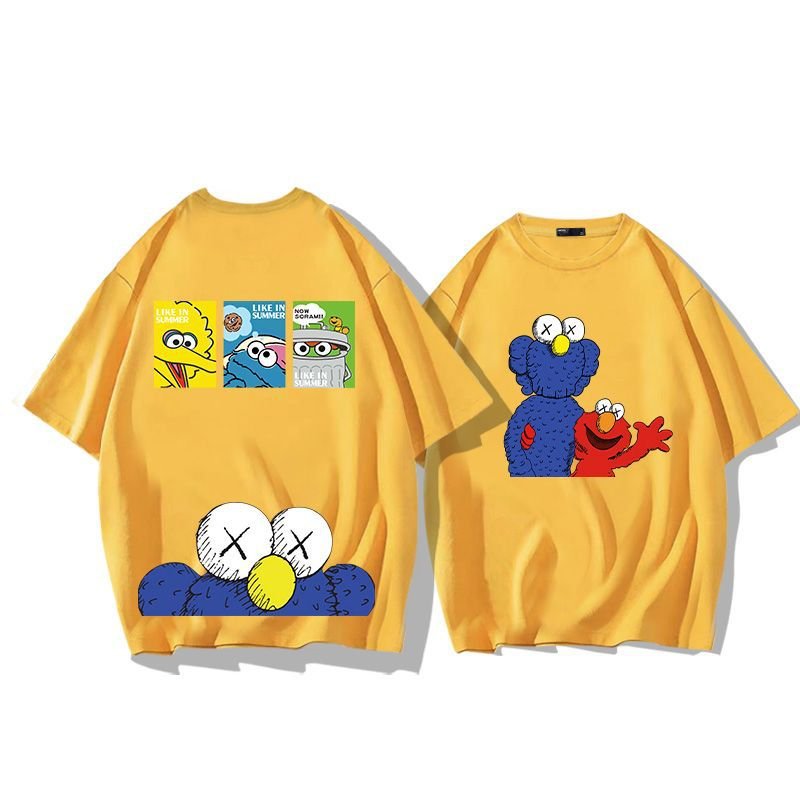 画像7: unisex Sesame Street double-sided print Short Sleeve T-Shirt 　セサミーストリートダブルプリント 半袖ラウンドネック Tシャツ ユニセックス 男女兼用 (7)