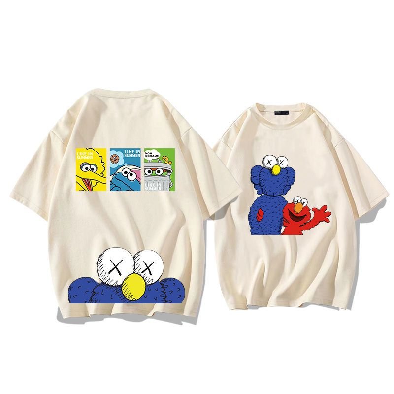 画像3: unisex Sesame Street double-sided print Short Sleeve T-Shirt 　セサミーストリートダブルプリント 半袖ラウンドネック Tシャツ ユニセックス 男女兼用 (3)