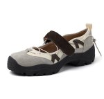 画像1: Women's Lace-up bicolor leather ballet sneakers　 レースアップバイカラーレザーバレースニーカーバレリーナシューズシューズ (1)