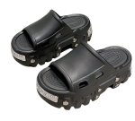 画像1: Unisex Thick sole rivet hole sandal shoes  プラットフォーム厚底金具t付きリベットホールサンダルシューズ 男女兼用サイズ (1)