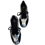 画像3: Women's Round Head Mary Jane Lace Up Ballet Shoes Sneakers Pumps Shoes　 メリージェーンフレンチレースアップレザーバレースニーカーバレリーナシューズ (3)