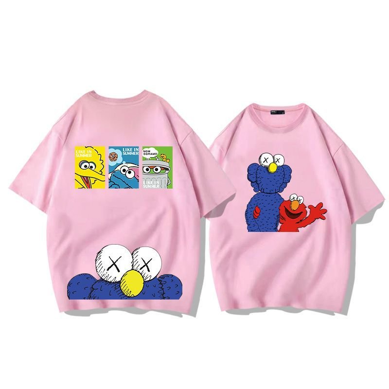 画像9: unisex Sesame Street double-sided print Short Sleeve T-Shirt 　セサミーストリートダブルプリント 半袖ラウンドネック Tシャツ ユニセックス 男女兼用 (9)