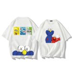 画像1: unisex Sesame Street double-sided print Short Sleeve T-Shirt 　セサミーストリートダブルプリント 半袖ラウンドネック Tシャツ ユニセックス 男女兼用 (1)