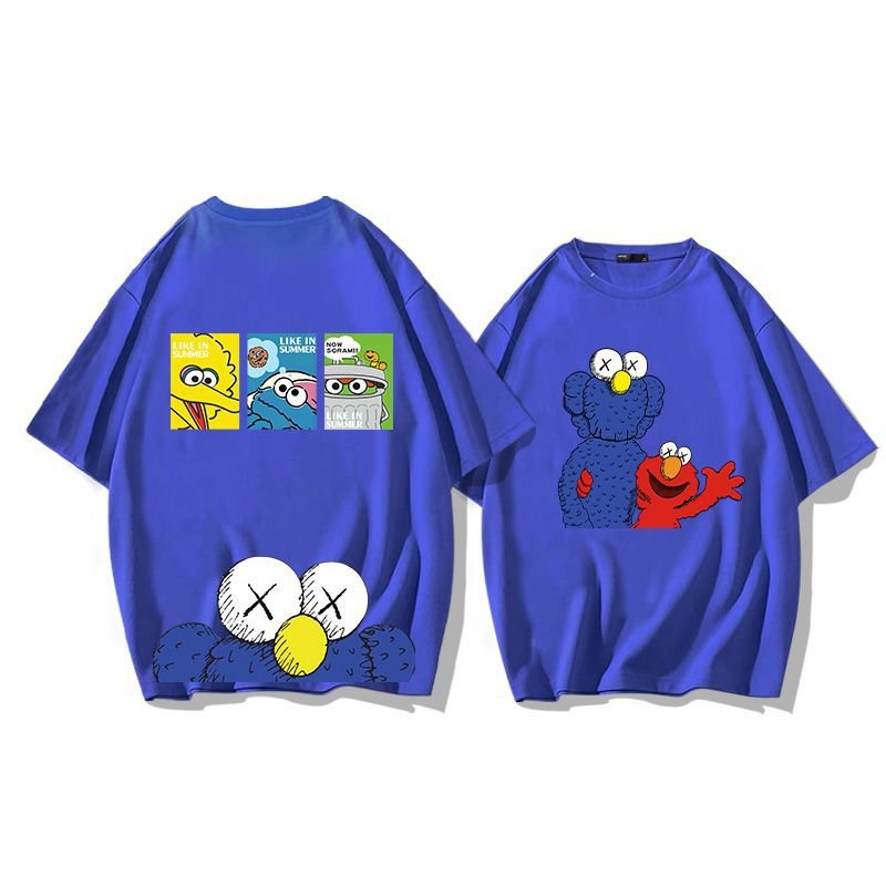 画像8: unisex Sesame Street double-sided print Short Sleeve T-Shirt 　セサミーストリートダブルプリント 半袖ラウンドネック Tシャツ ユニセックス 男女兼用 (8)