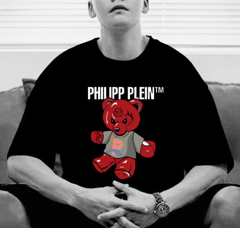 画像4: unisex PHILIPP PLEIN Angry Bear Print Short Sleeve T-Shirt  　PHILIPP PLEIN アングリベアプリント半袖ラウンドネック Tシャツ ユニセックス 男女兼用 (4)