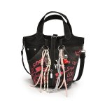 画像3: Graffiti denim bucket tote shoulder bag shoulder tote bag 　グラフィティデニムバケットショルダートートバッグ (3)