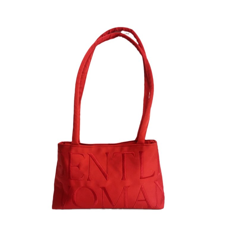 画像2: Gentlewoman embroidered underarm tote shoulder bag gentl woman刺繍アンダーアームトートショルダーバッグ (2)