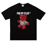 画像2: unisex PHILIPP PLEIN Angry Bear Print Short Sleeve T-Shirt  　PHILIPP PLEIN アングリベアプリント半袖ラウンドネック Tシャツ ユニセックス 男女兼用 (2)