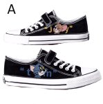 画像4: Unisex Tom and Jerry Canvas Lace-Up & Velcro Sneakers　 ユニセックス 男女兼用  トム＆ジェリー＆キャンバスベルクロ＆レースアップスニーカー (4)