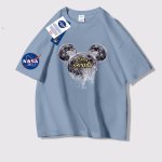 画像5: unisex NASA x Space Mickey Mouse Print Short Sleeve T-Shirt  　　NASAスペースミッキーマウスプリント 半袖ラウンドネック Tシャツ ユニセックス 男女兼用 (5)