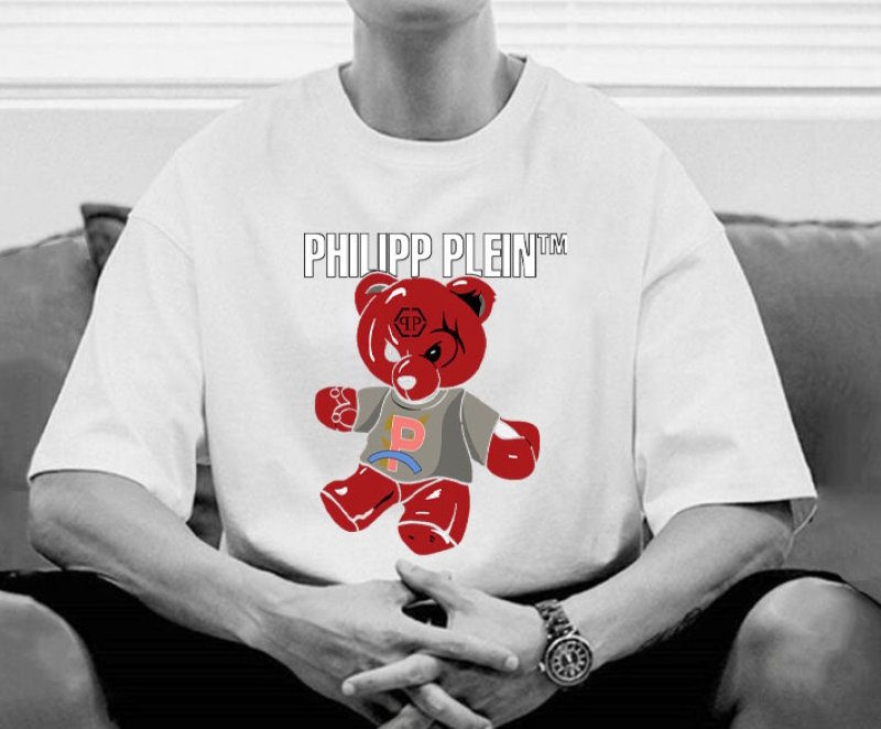 画像3: unisex PHILIPP PLEIN Angry Bear Print Short Sleeve T-Shirt  　PHILIPP PLEIN アングリベアプリント半袖ラウンドネック Tシャツ ユニセックス 男女兼用 (3)