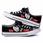 画像1: Unisex Tom and Jerry Canvas Lace-Up & Velcro Sneakers　 ユニセックス 男女兼用  トム＆ジェリー＆キャンバスベルクロ＆レースアップスニーカー (1)