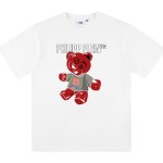 画像1: unisex PHILIPP PLEIN Angry Bear Print Short Sleeve T-Shirt  　PHILIPP PLEIN アングリベアプリント半袖ラウンドネック Tシャツ ユニセックス 男女兼用 (1)