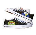 画像1: Unisex Kaws Painted Lace-up Canvas Sneakers　 ユニセックス 男女兼用 カウズペイントキャンバスレースアップスニーカー (1)