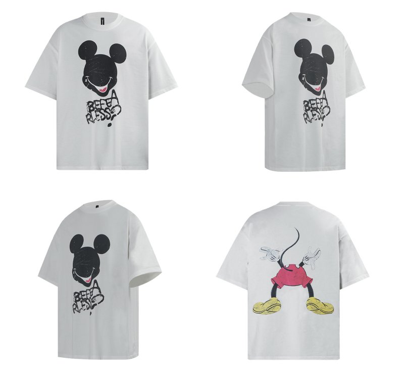 画像6: unisex Retro vintage style Mickey Mouse double-sided print Short Sleeve T-Shirt  　レトロヴィンテージスタイミッキーマウス両面プリント半袖ラウンドネック Tシャツ ユニセックス 男女兼用 (6)