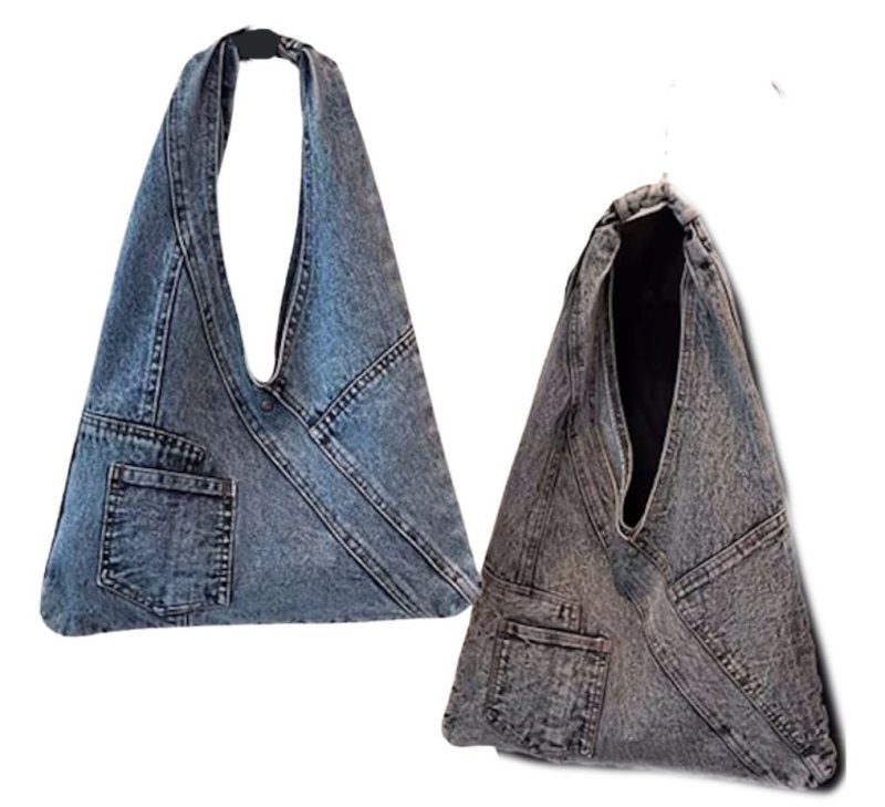 画像3:  single shoulder bag lazy windproof special bag 　デニムレイジースタイルワンショルダートートバッグ (3)