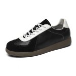 画像1: Genuine Leather Niche Flat Heel Lace-up All-match Sneakers　 ユニセックス 男女兼用 ジャーマニースタイル本革レザーレースアップスニーカー (1)