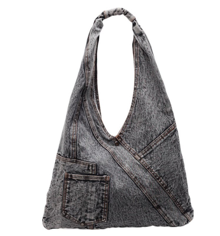 画像2:  single shoulder bag lazy windproof special bag 　デニムレイジースタイルワンショルダートートバッグ (2)