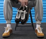 画像8: Genuine Leather Niche Flat Heel Lace-up All-match Sneakers　 ユニセックス 男女兼用 ジャーマニースタイル本革レザーレースアップスニーカー (8)