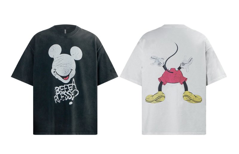 画像4: unisex Retro vintage style Mickey Mouse double-sided print Short Sleeve T-Shirt  　レトロヴィンテージスタイミッキーマウス両面プリント半袖ラウンドネック Tシャツ ユニセックス 男女兼用 (4)