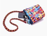 画像6: Shoulder crossbody bag with colorful diamond woven clothbucket tote shoulder bag  　カラフルダイヤモンド織りクロス付きショルダークロスボディバッグバケットバッグ (6)