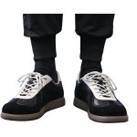 画像7: Genuine Leather Niche Flat Heel Lace-up All-match Sneakers　 ユニセックス 男女兼用 ジャーマニースタイル本革レザーレースアップスニーカー (7)