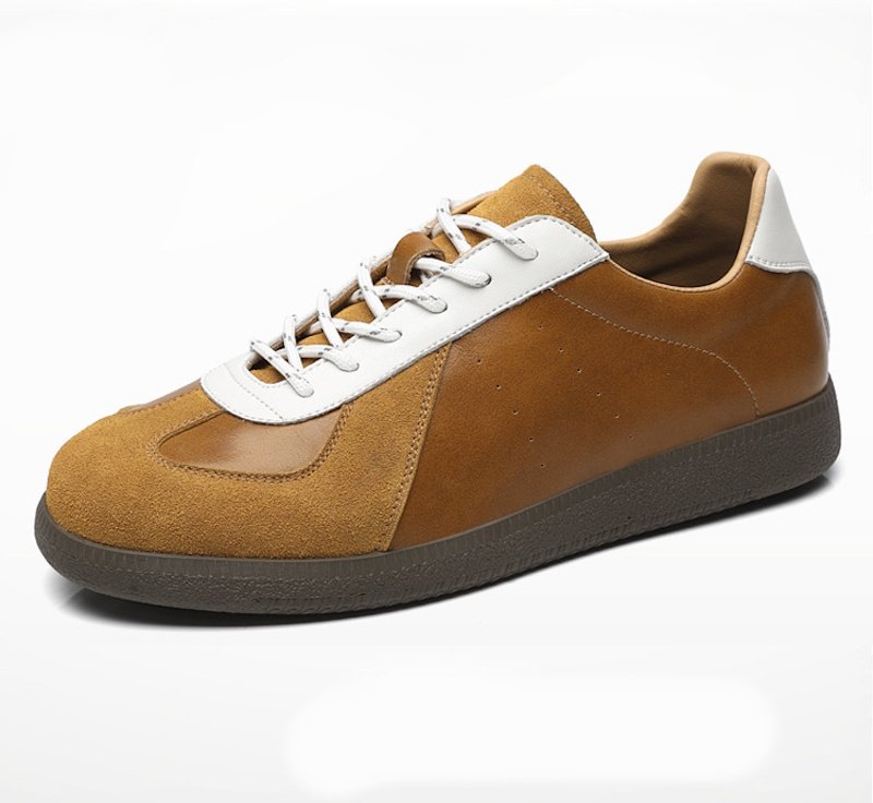 画像2: Genuine Leather Niche Flat Heel Lace-up All-match Sneakers　 ユニセックス 男女兼用 ジャーマニースタイル本革レザーレースアップスニーカー (2)